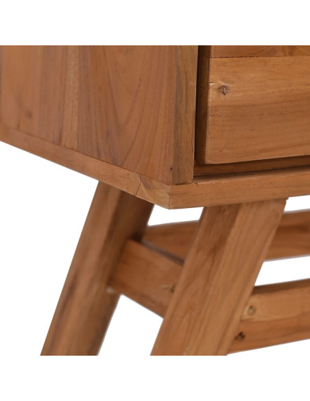 Tavolo Consolle 80x30x80 cm in Legno Massello di Teak