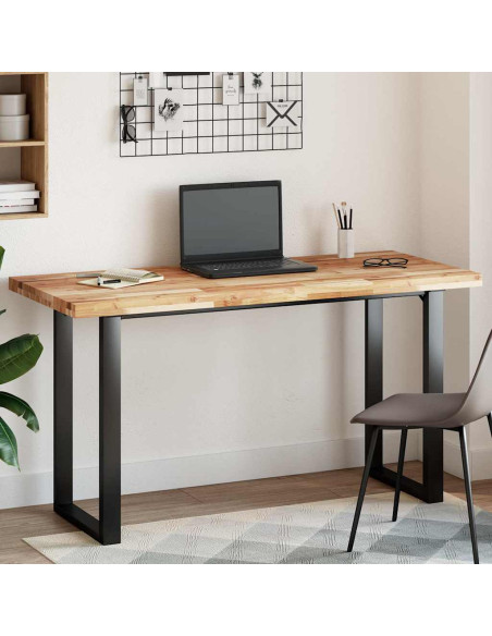 Piano Tavolo Rettangolare 140x60x4 cm Legno Massello di Acacia