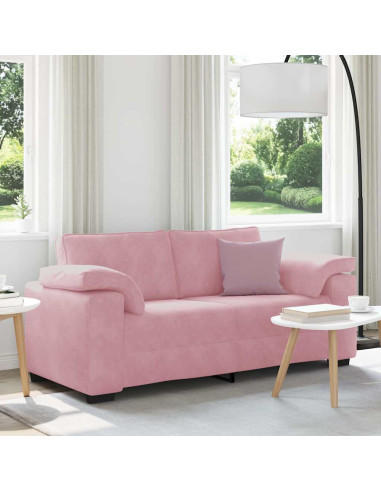 Divano Divanetto Rosa 180x77x82 cm in Velluto
