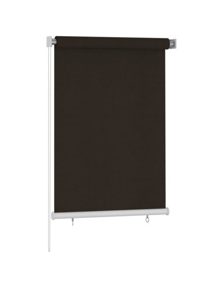 Tenda a Rullo per Esterni 100x140 cm Marrone HDPE