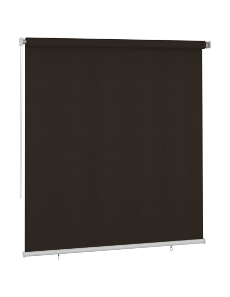 Tenda a Rullo per Esterni 220x230 cm Marrone HDPE