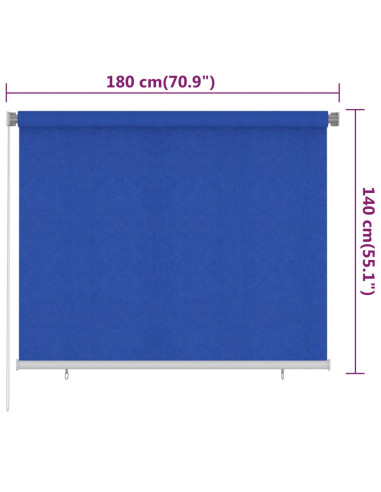 Tenda a Rullo per Esterni 180x140 cm Blu HDPE