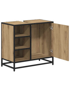 Mobile da Bagno con porta Rovere artigianale 65 x 33 x 60 cm