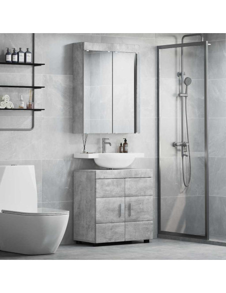 Set di mobili per il bagno TULUM 2 pcs Grigio cemento