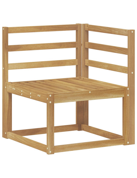 Set di divani da esterno 8 pcs Bianco Legno di Acacia Massello