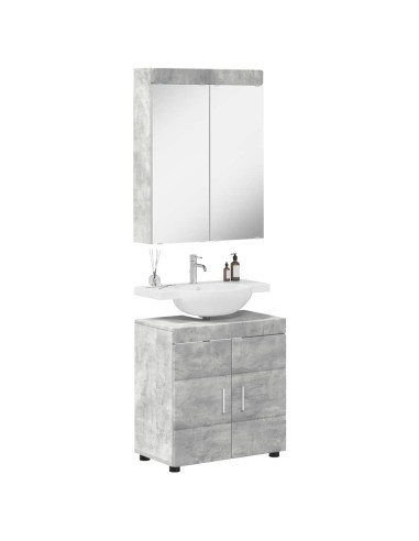 Set di mobili per il bagno TULUM 2 pcs Grigio cemento