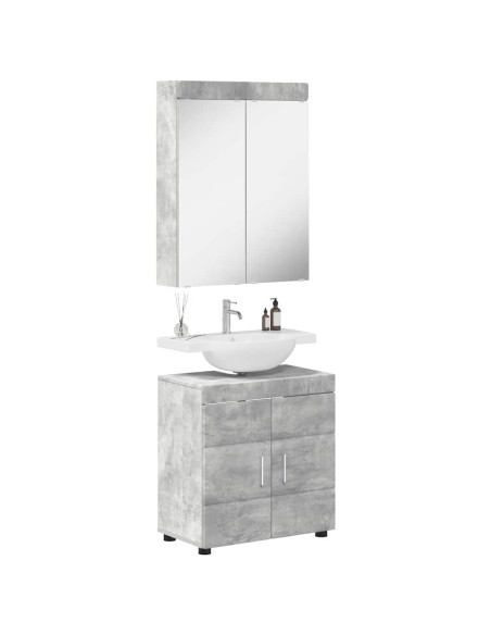 Set di mobili per il bagno TULUM 2 pcs Grigio cemento