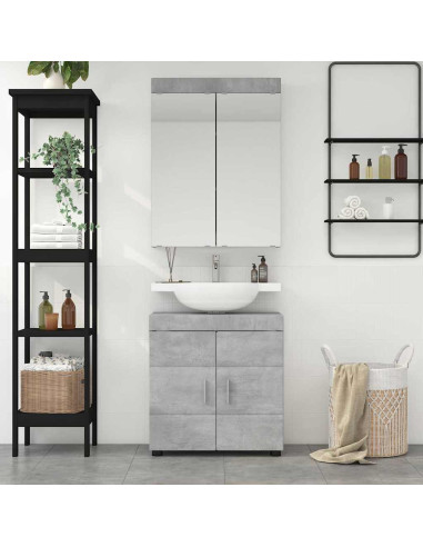 Set di mobili per il bagno TULUM 2 pcs Grigio cemento