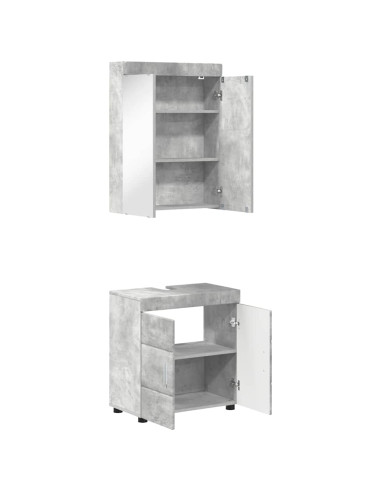 Set di mobili per il bagno TULUM 2 pcs Grigio cemento
