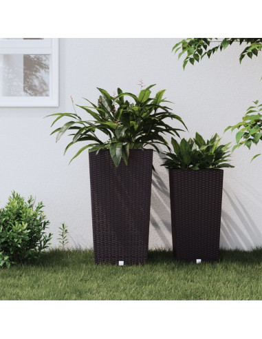 Fioriera con Interno Rimovibile Marrone 21 / 49 L PP Rattan