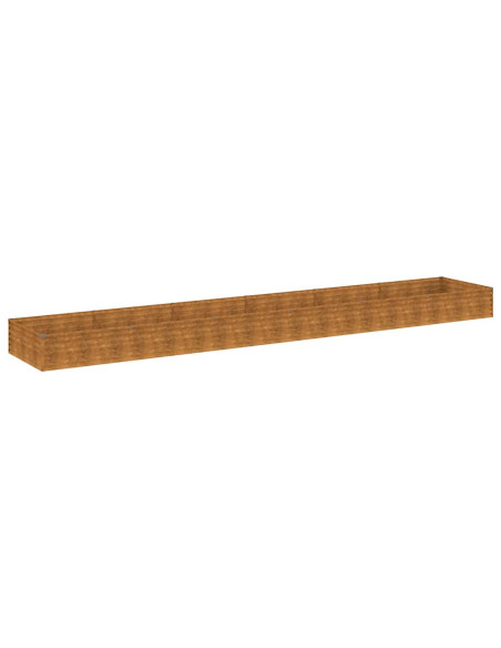 Fioriera Rialzata da Giardino 579x100x36 cm in Acciaio Corten