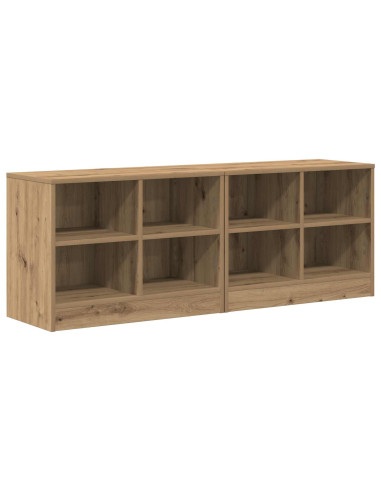 Armadietto per letto 2 pcs Rovere Artigianale 66 x 33 x 48 cm