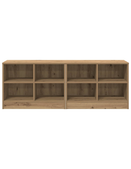 Armadietto per letto 2 pcs Rovere Artigianale 66 x 33 x 48 cm