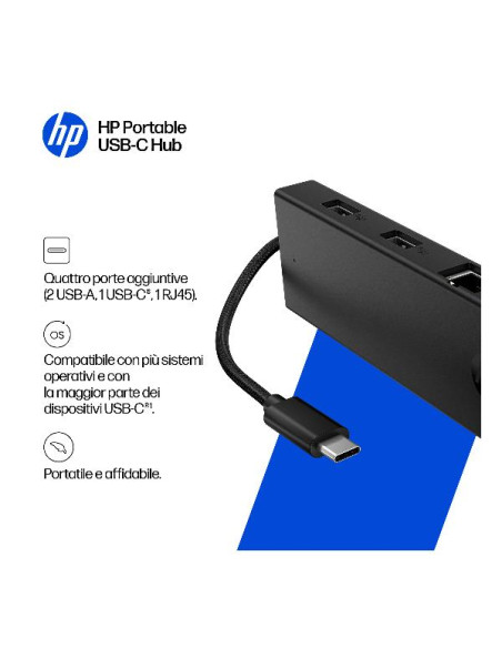 HP PORTABLE USB-C HUB - JUBILEE