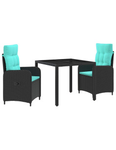 Set da pranzo per esterni 3 pcs polyrattan