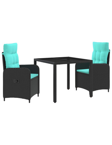 Set da pranzo per esterni 3 pcs polyrattan