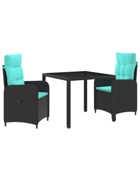 Set da pranzo per esterni 3 pcs polyrattan