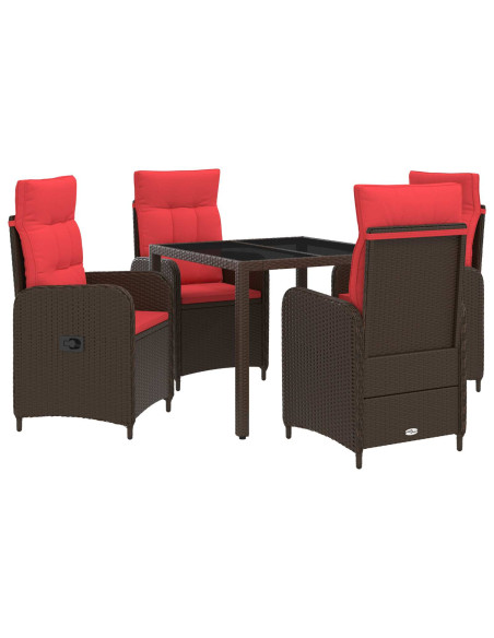 Set da pranzo per esterni 5 pcs polyrattan