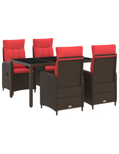 Set da pranzo per esterni 5 pcs polyrattan