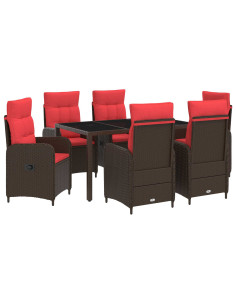 Set da pranzo per esterni 7 pcs polyrattan