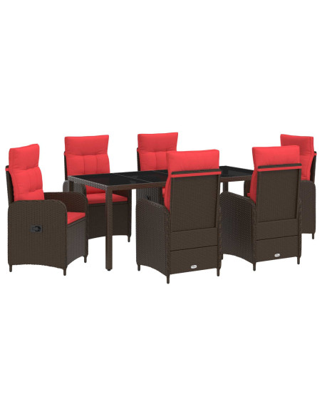 Set da pranzo per esterni 7 pcs polyrattan