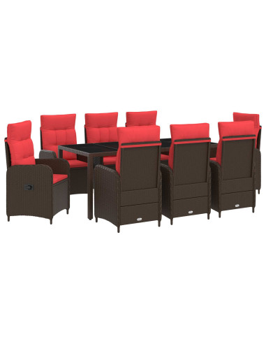 Set da pranzo per esterni 9 pcs polyrattan
