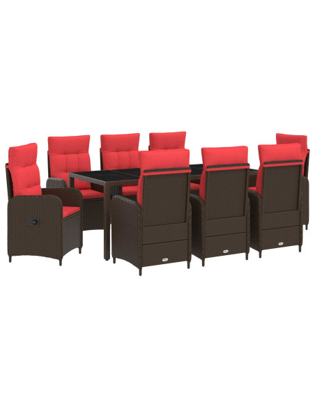 Set da pranzo per esterni 9 pcs polyrattan