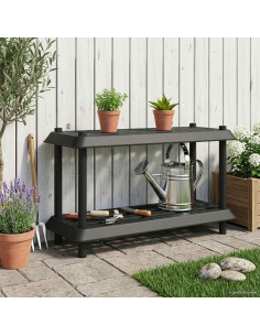 Unità di scaffalatura 2 livelli 100 x 40 x 55,5 cm PP Antracite