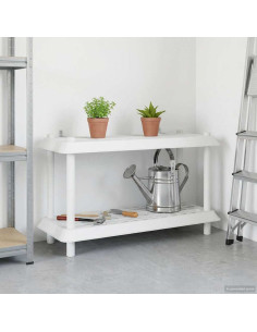 Unità di scaffalatura 2 livelli 100 x 40 x 55,5 cm PP Bianco