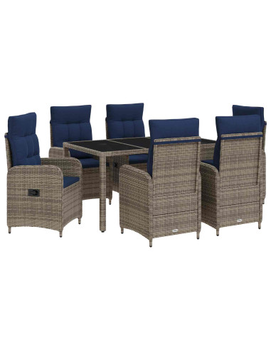 Set da pranzo per esterni 7 pcs polyrattan