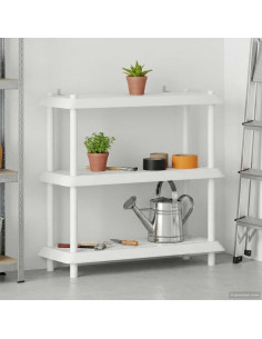 Unità di scaffalatura 3 livelli 100 x 40 x 96 cm PP Bianco