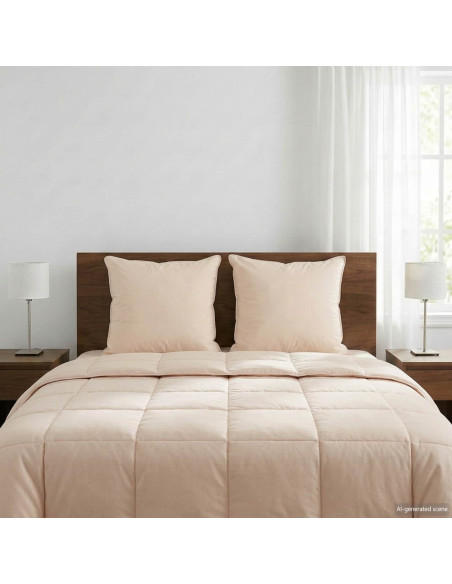 Cuscino 2 pcs Beige 65 x 65 cm Fibra di Kapok