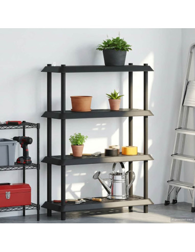 Unità di scaffalatura 4 livelli 100 x 40 x 136,5 cm PP