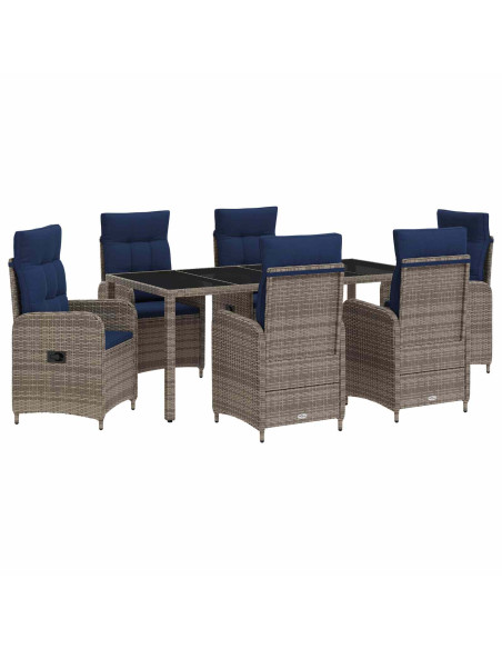Set da pranzo per esterni 7 pcs polyrattan