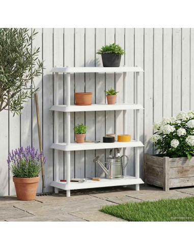 Unità di scaffalatura 4 livelli 100 x 40 x 136,5 cm PP Bianco
