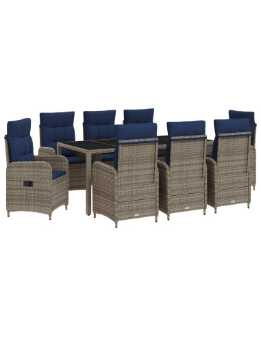 Set da pranzo per esterni 9 pcs polyrattan