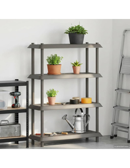 Unità di scaffalatura 4 livelli 100 x 40 x 136,5 cm PP