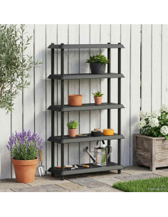 Unità di scaffalatura 5 livelli 100 x 40 x 177 cm PP Antracite