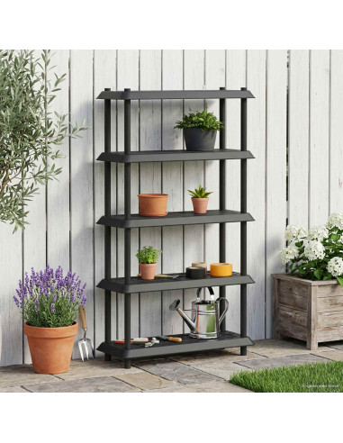 Unità di scaffalatura 5 livelli 100 x 40 x 177 cm PP Antracite