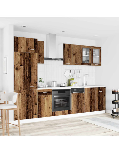 Unità Cucina Lyon 8 pcs Legno antico Legno ingegnerizzato