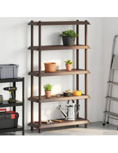 Unità di scaffalatura 5 livelli 100 x 40 x 177 cm PP Marrone