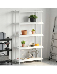 Unità di scaffalatura 5 livelli 100 x 40 x 177 cm PP Bianco
