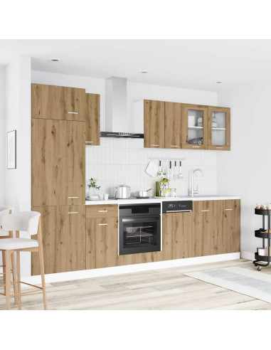 Unità Cucina Lyon 8 pcs Rovere Artigianale Legno ingegnerizzato
