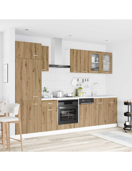 Unità Cucina Lyon 8 pcs Rovere Artigianale Legno ingegnerizzato