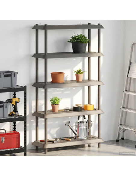 Unità di scaffalatura 5 livelli 100 x 40 x 177 cm PP