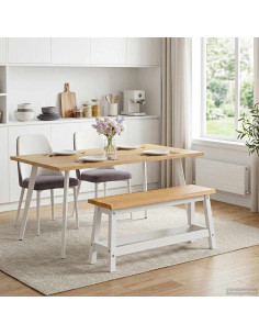 Panchina da pranzo EKAI Bianco 91,5 x 29 x 45,5 cm