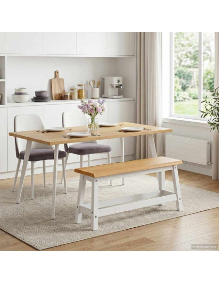 Panchina da pranzo EKAI Bianco 91,5 x 29 x 45,5 cm
