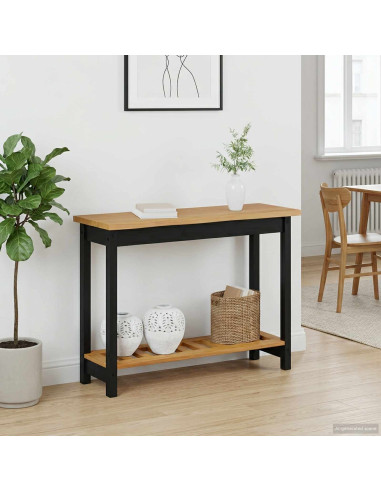 Tavolo consolle con lo scaffale EKAI Nero 112 x 35 x 76 cm