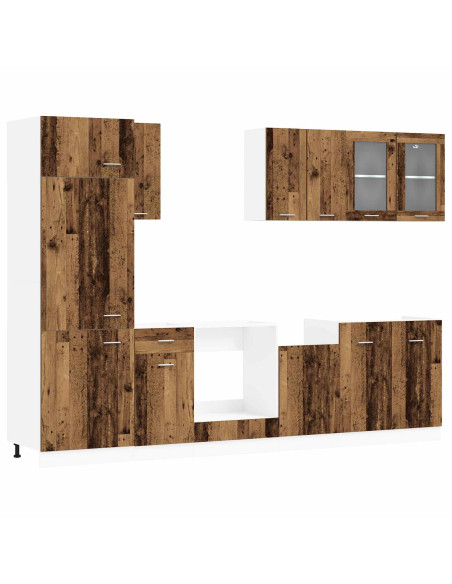 Unità Cucina Lyon 8 pcs Legno antico Legno ingegnerizzato
