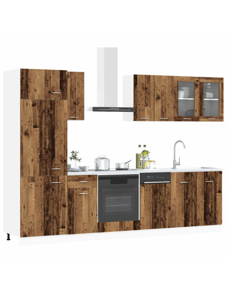 Unità Cucina Lyon 8 pcs Legno antico Legno ingegnerizzato
